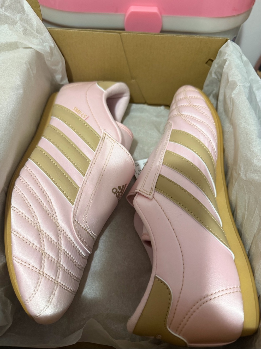adidas Women’s Pink & Gold Indoor Sandals